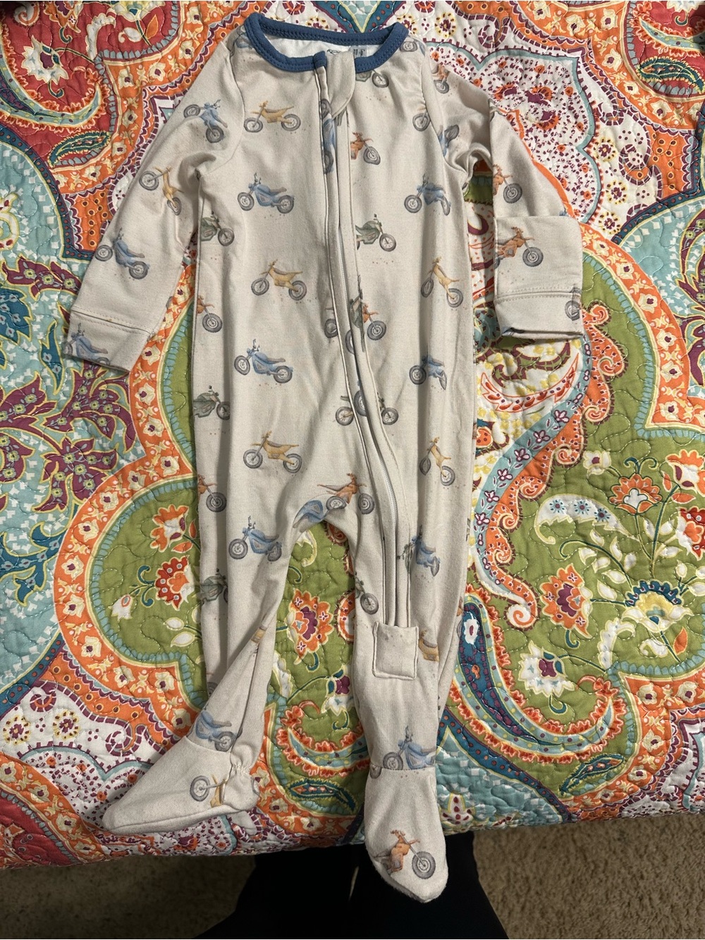 Copper Pearl One-Piece Footed Pajamas - Ryder